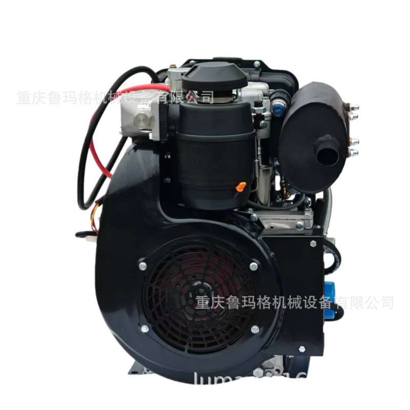 海龙双缸风冷柴油发动机292直列15kw3600转工程机械平键32mm轴径
