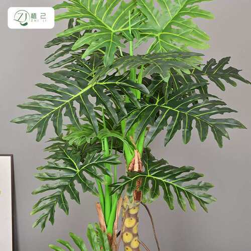 仿真绿植喜林芋春芋龟背盆栽室内家居软装橱窗装饰摆件植物喜林芋