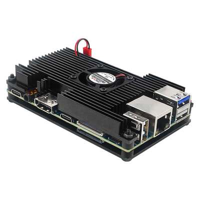 Orange pi 5B外壳香橙派5铝合金散热保护壳散热风扇Orangepi 5b