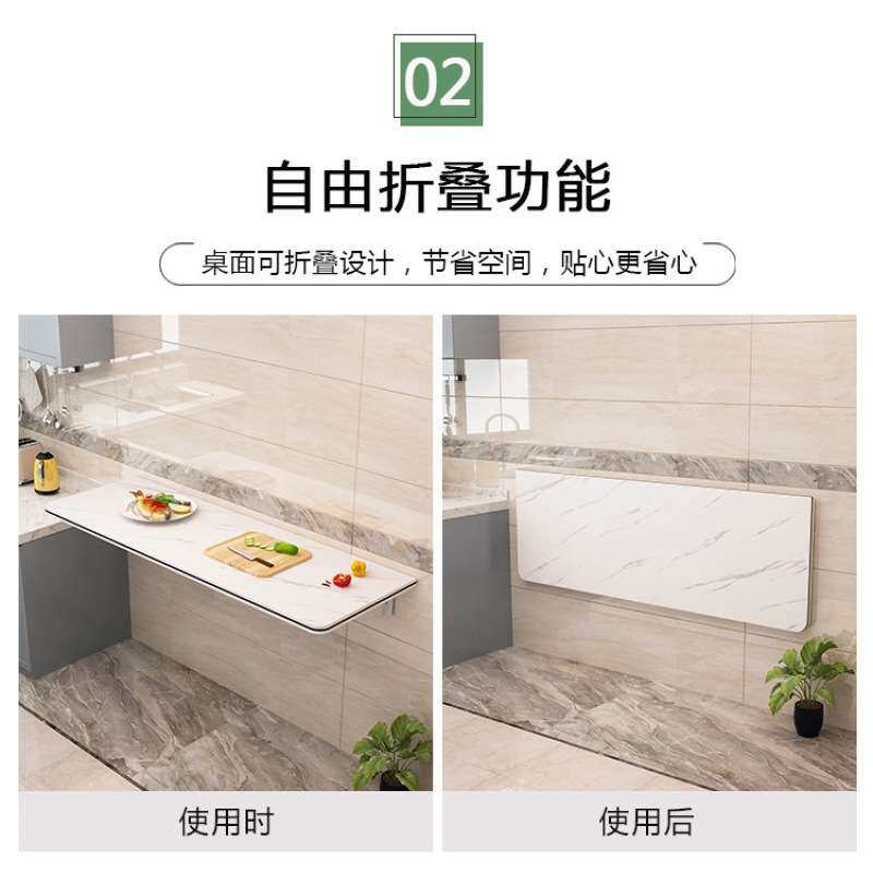 壁挂折叠桌连壁餐桌挂墙可折叠电脑桌墙上书桌靠墙桌厨房折叠台面
