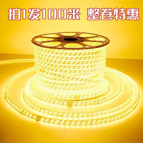 100米套装-led灯带高亮变光家用客厅吊顶户外跑马光带220Vled灯条
