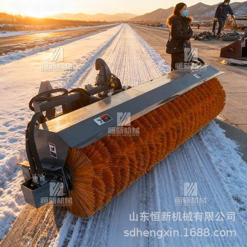 大型装载式扫雪机扫路车清雪滚刷雪滚市政除雪抛雪设备扫雪刷子