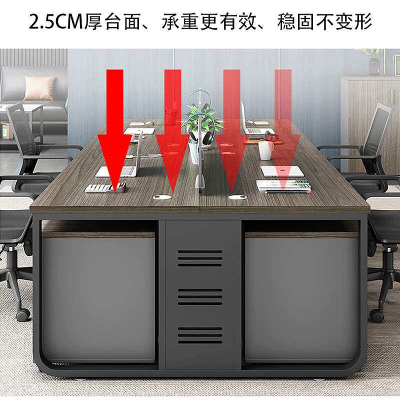 上海家具职员办公桌组合员工双人四人位简约电脑桌工位自由组合