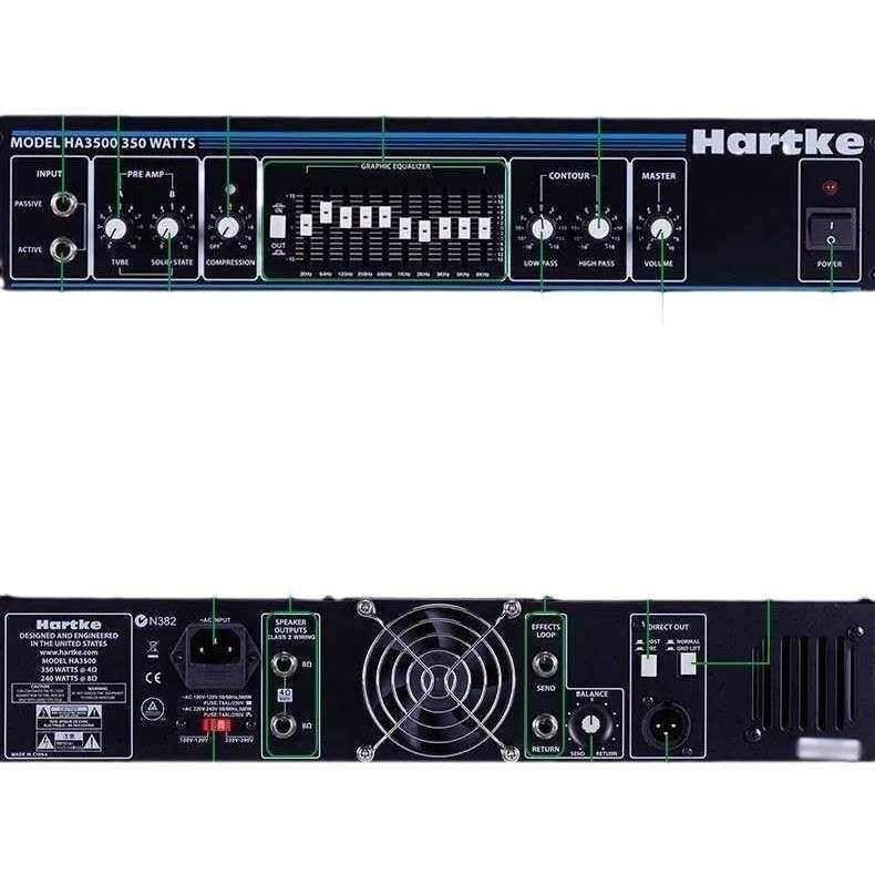Hartke哈克HA3500贝司电子管箱头300W贝斯功放机头Bass amplifier