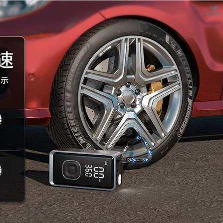 新品跨境热销无线车载充气泵电动智能便携式汽车自行车轮胎打气泵
