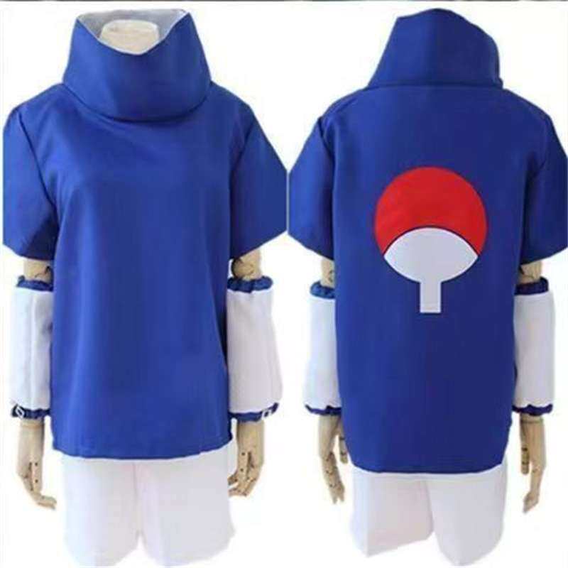 现货火瘾忍者COS服 佐助二代短袖夏装含袖套cos成人儿童版cosplay