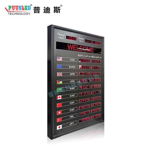 支持供应壁挂式led银行汇率牌|外币汇率显示牌|银行利率价格牌