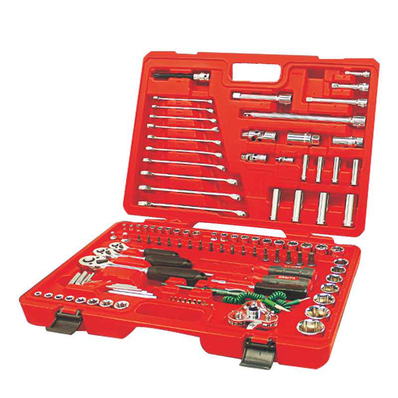 百思泰汽修套筒工具组套120件套装快速棘轮修车扳手6666B工具箱