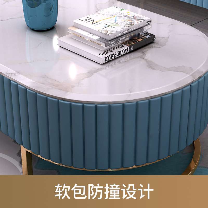 轻奢客厅岩板靠墙电视柜 简约小户型地柜 新房简易大理石视听柜