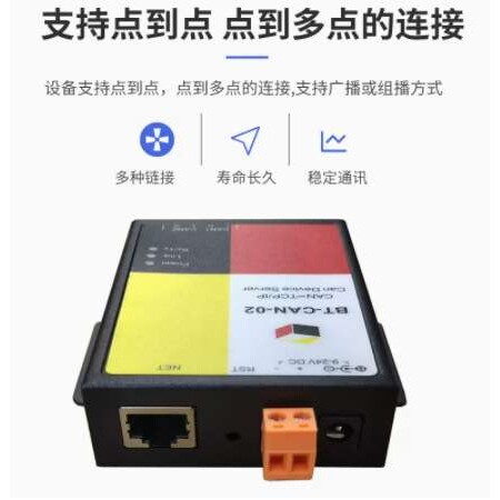 转换器 两路CAN转TCP/IP以太网 转网口 支持收发双通道IGMP组播