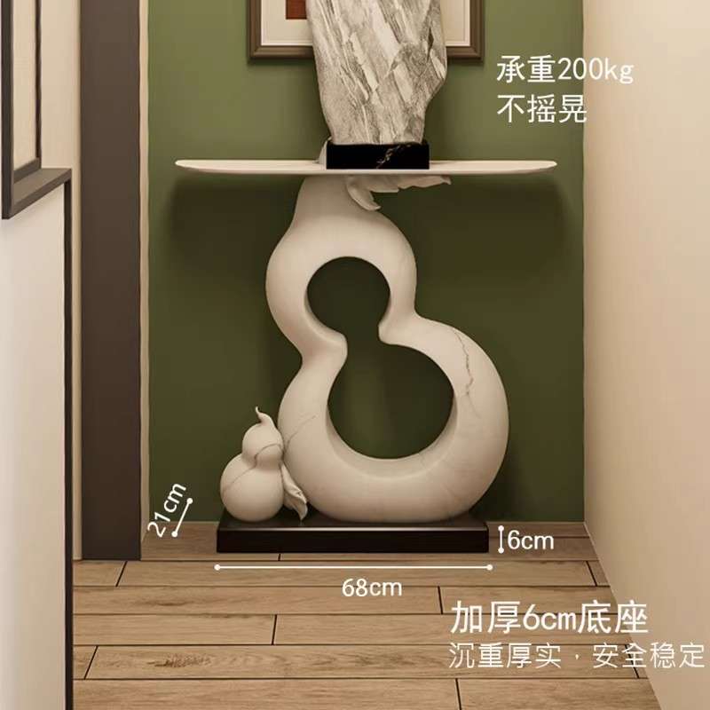 葫芦玄关桌红色艺术玄关柜门厅靠墙中式端景台实木高档设计师入户