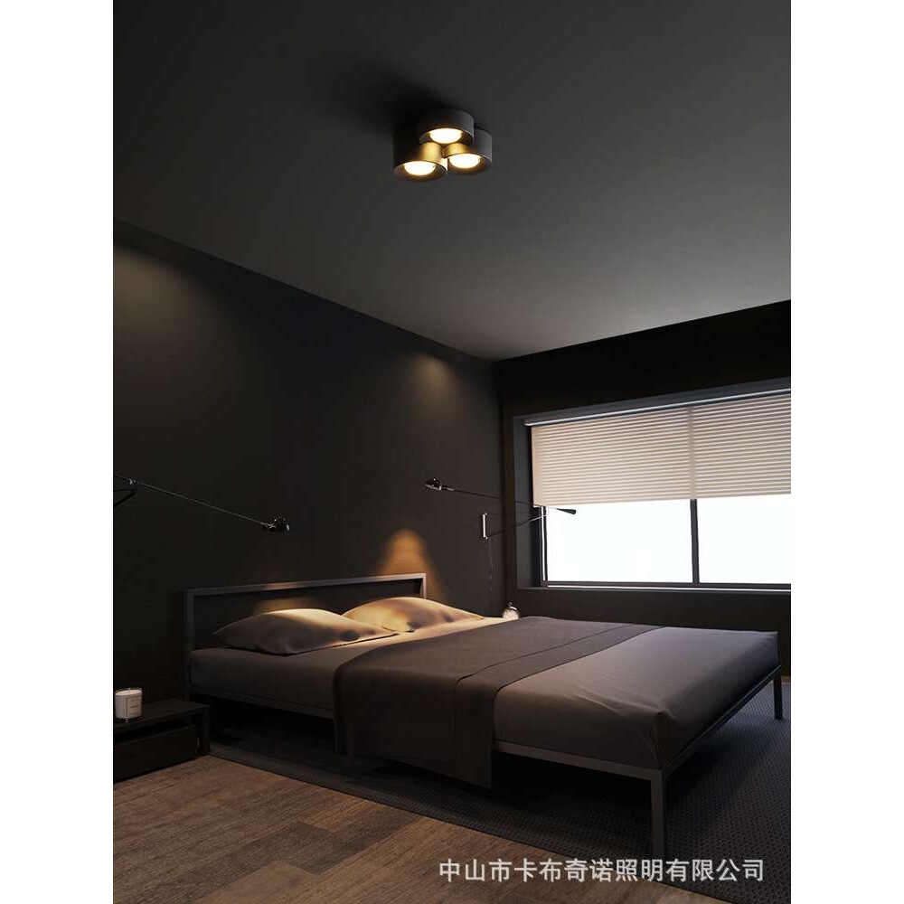 设计师斗胆灯明装筒灯双头无主灯客厅照明天花射灯防眩高端餐厅灯