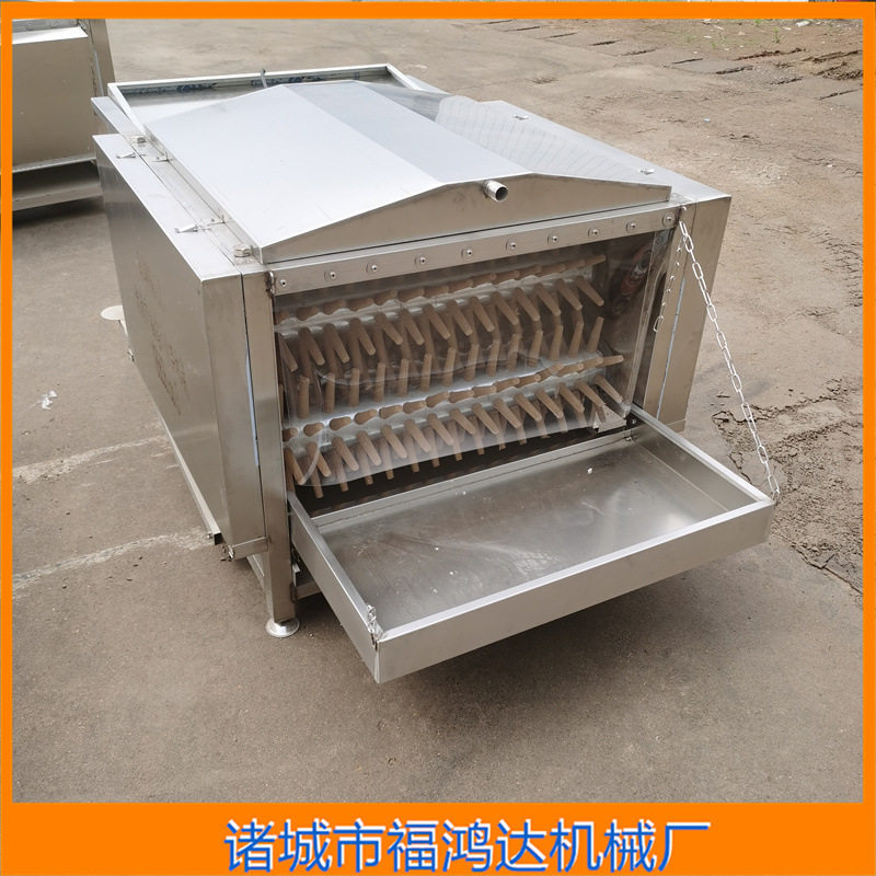 齿轮转动的鸽子打毛机 七轴不锈钢鸡鸭鹅去毛设备 家禽类脱毛机
