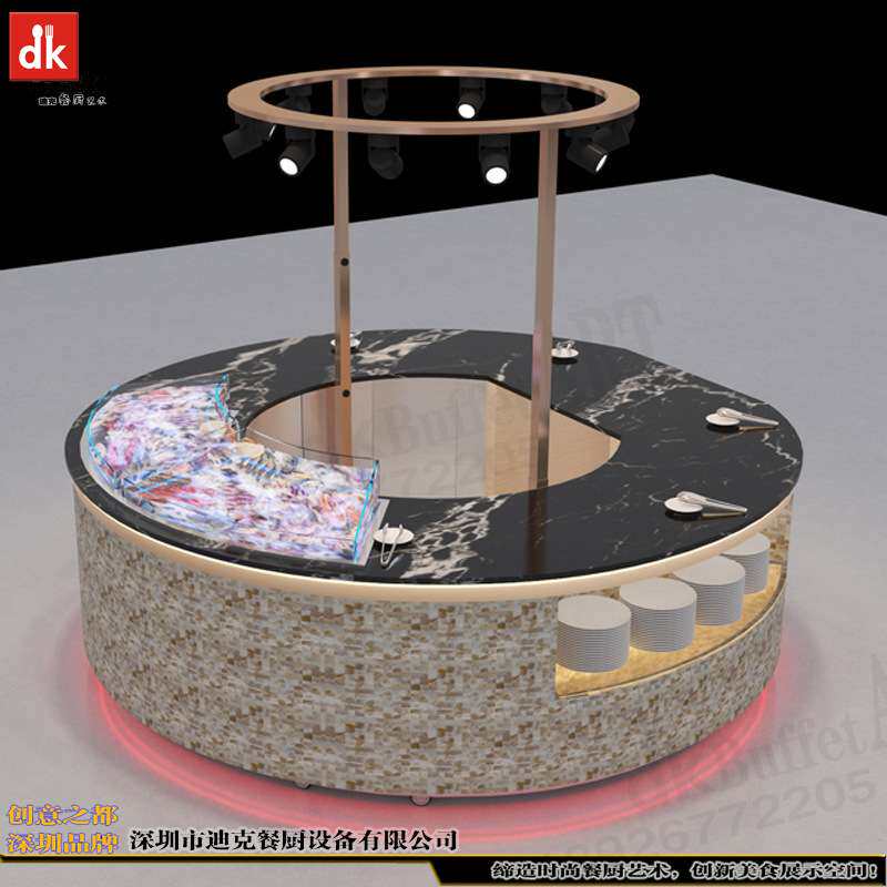 自助餐冰槽buffet 商用自助餐设备保温台 dk电加热布菲台自助餐台