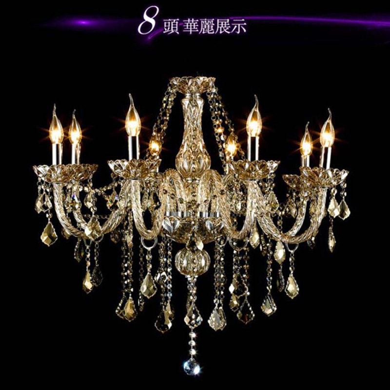 批发欧式水晶蜡烛水晶客厅灯后现代简约餐厅灯具美式卧室大气吊灯