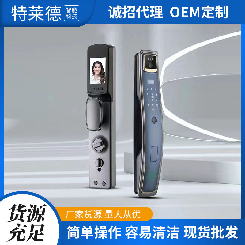 家用防盗门全自动人脸指纹智能锁