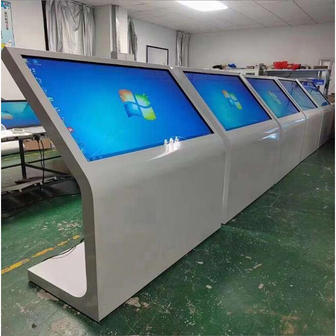 立式L型触控一体机32-65寸高清液晶信息展示触摸查询多媒体广告机