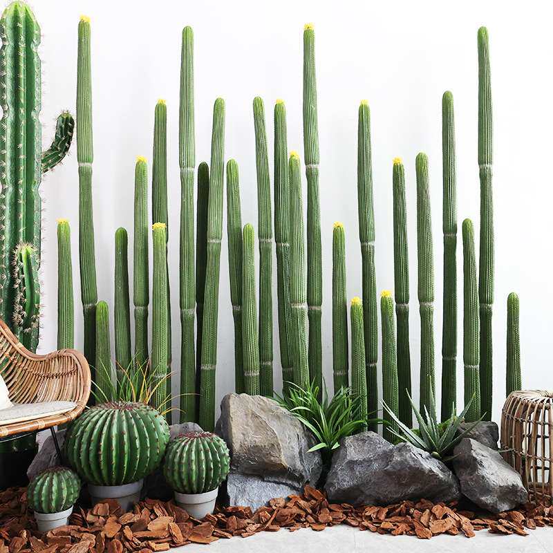 北欧装饰植物网红大型仿真仙人掌仙人柱量天尺假盆栽摆件落地绿植