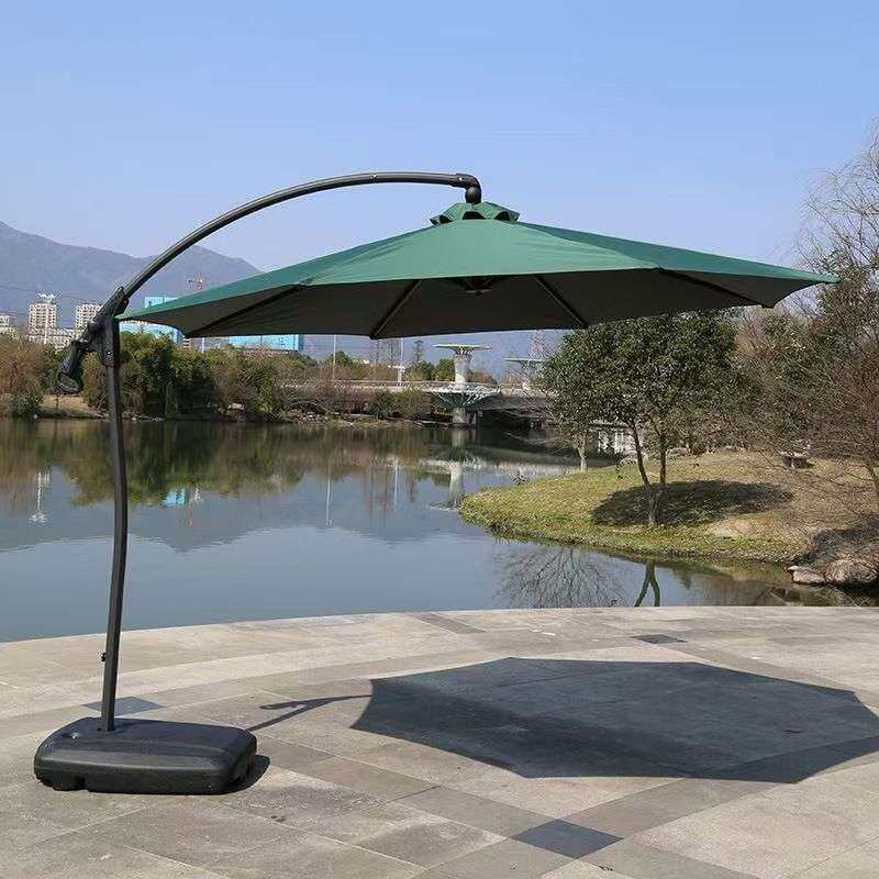 露天香蕉伞太阳伞户外庭院伞防水防晒铝合金手推式伞摆摊伞便携式