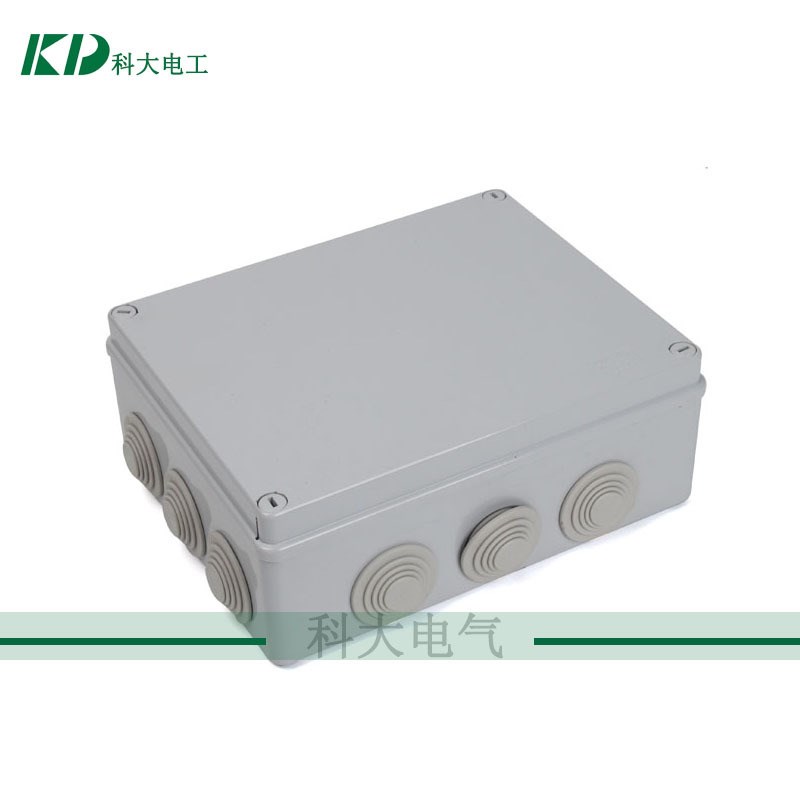 380*300*120omm大型带预留孔塑料接线盒 橡胶头接线盒 监控接线盒
