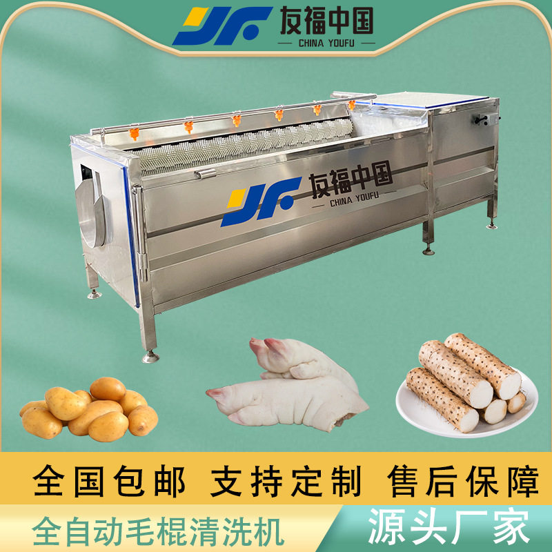 商用红薯马蹄莲藕毛棍清洗去皮机