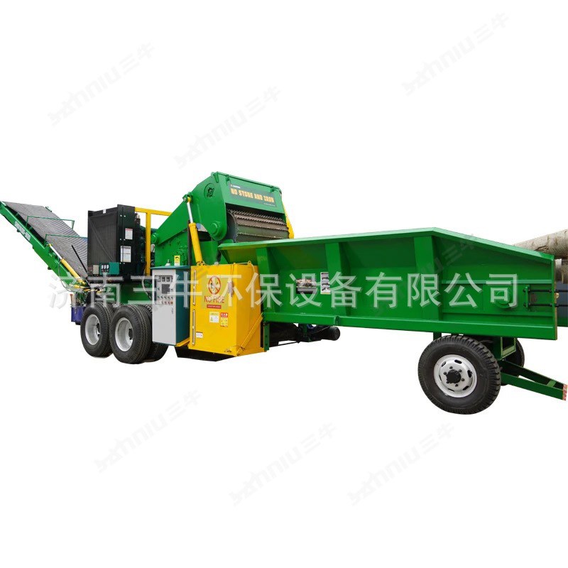 柴油款1250型削片机移动木材切片机 废K旧模板木托盘综合破碎机