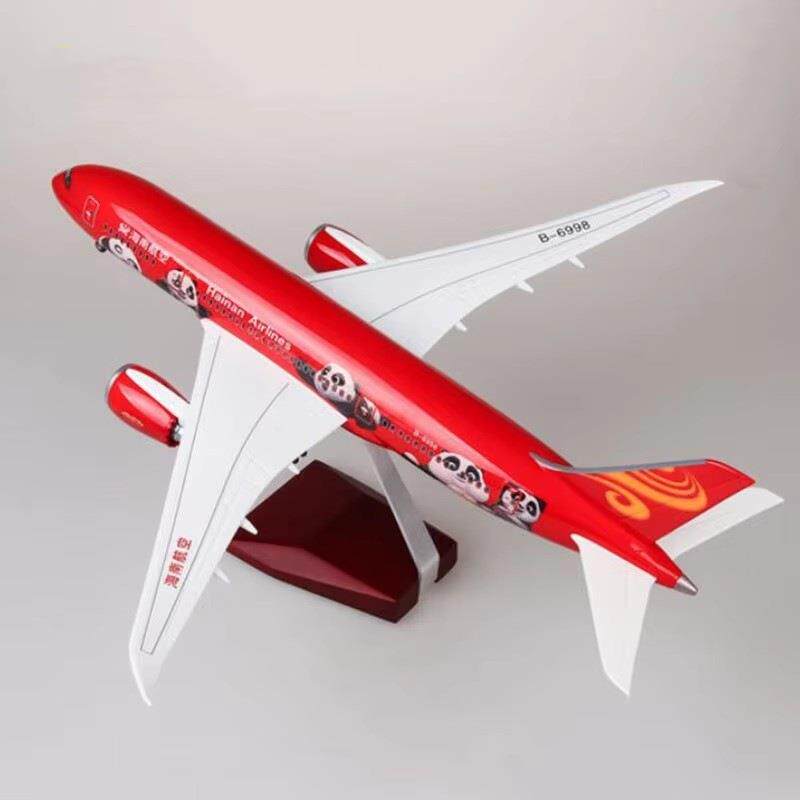 47cm功夫熊猫海南航空B787民航客机熊猫号仿真飞机模型收藏展览