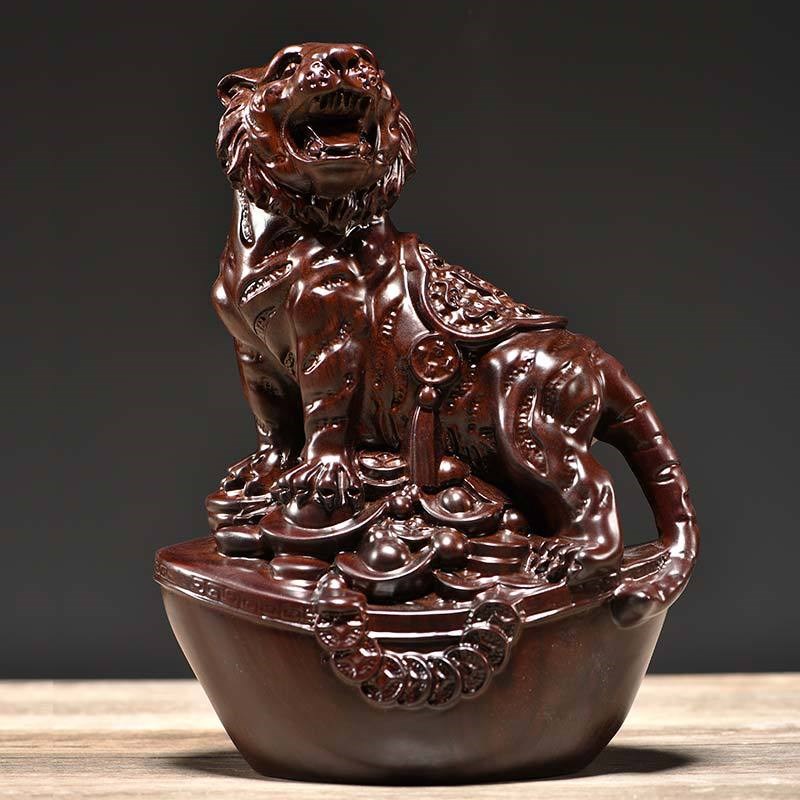 黑檀木雕十二生肖摆件一套实木质鼠牛虎兔龙蛇马羊猴鸡狗猪工艺品