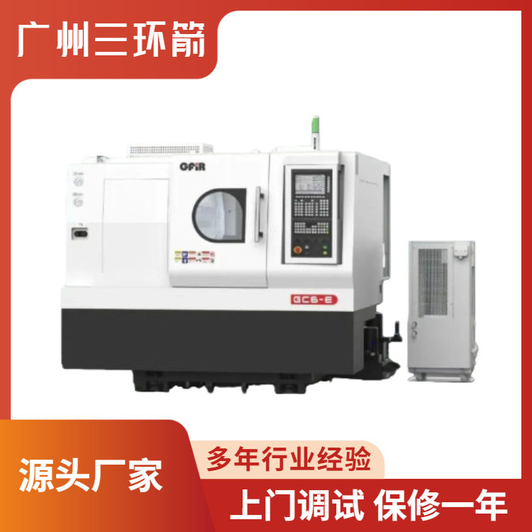 金火科技GC6-E倾斜床身双主轴车削中心 80mm车削长度6寸液压筒夹