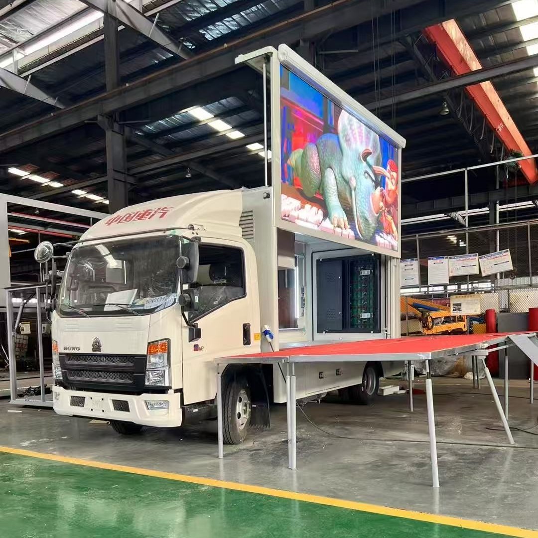 多媒体LED广告宣传车 高清彩屏流动舞台广告车