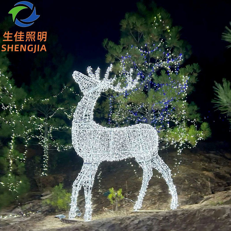 LED户外发光梅花鹿灯景观灯摆件露营展示灯 鹿动物造型灯工程照明