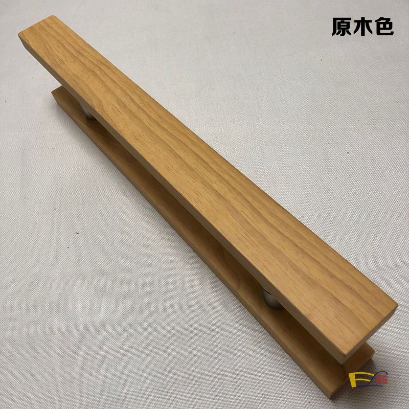 可订logo原木质玻璃门拉手新中式实木大门把手刻字门扶手酒店新品