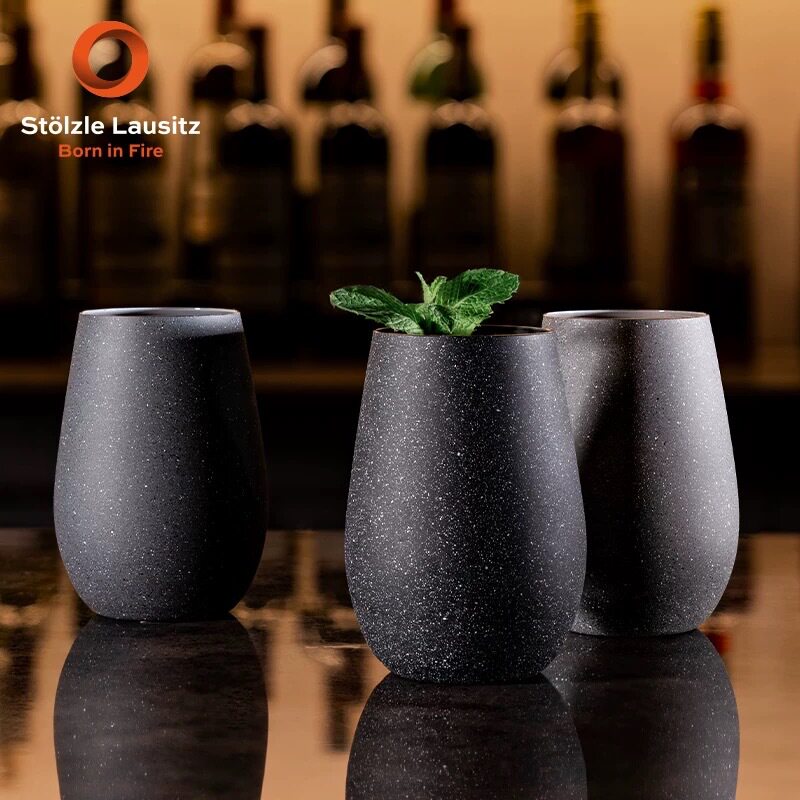 stolzle德国进口水晶玻璃岩石纹莫吉托杯麦饭石纹朱丽普鸡尾酒杯