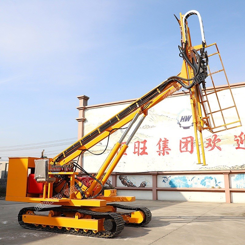 高举升锚固钻机边坡支护液压升降臂柴动打岩M石工程履带式锚杆钻
