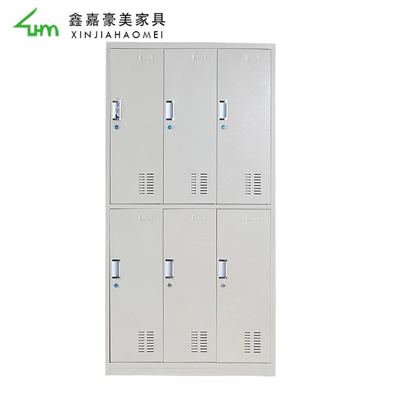 厦门办公家具六门铁皮更衣柜 员工储物柜 存包柜 寄存柜 带锁可定