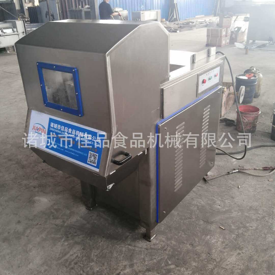全自动冻羊肉盘切块机器 冻肉板快速破碎切块机器