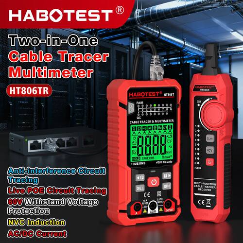 HABOTEST工厂店HT806TR网络寻线仪万用表二合一多功能仪器仪表