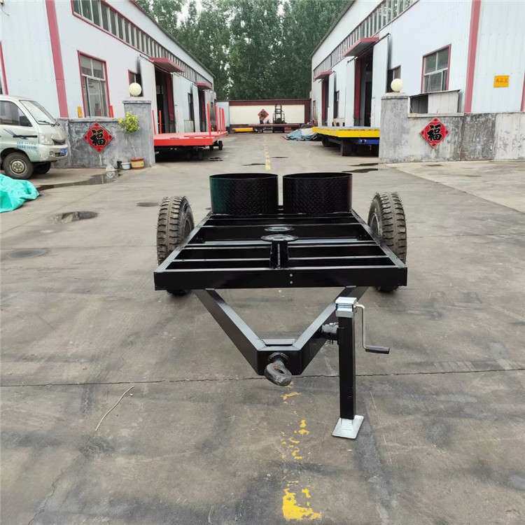 厂区牵引平板拖车2吨设备底盘拖车货物运输车拖车底盘厂家供应