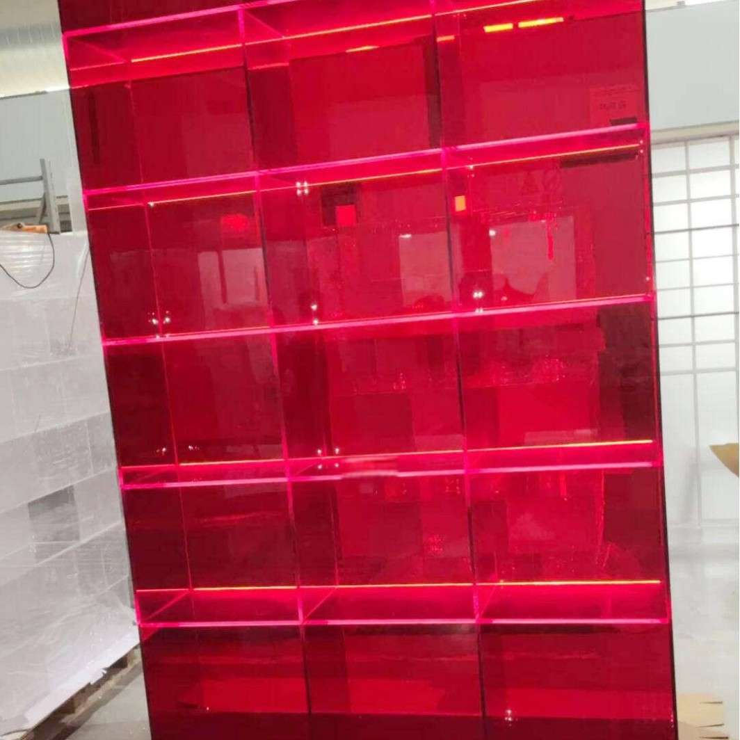 亚克力展柜彩色透明渐变有机玻璃展示架产品陈列架