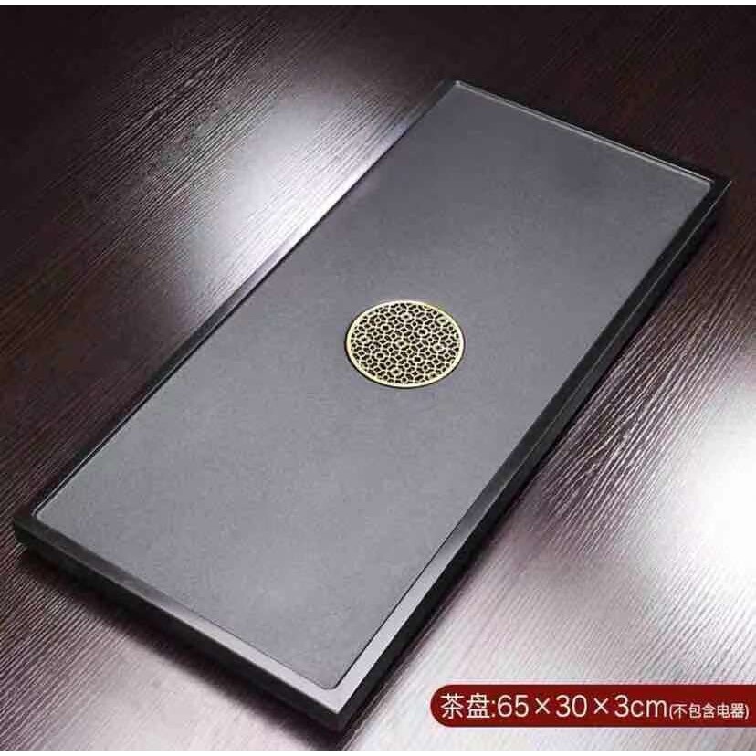 乌金石茶盘茶具套装电磁炉家用整块茶台石材简约功夫现代陶瓷茶海