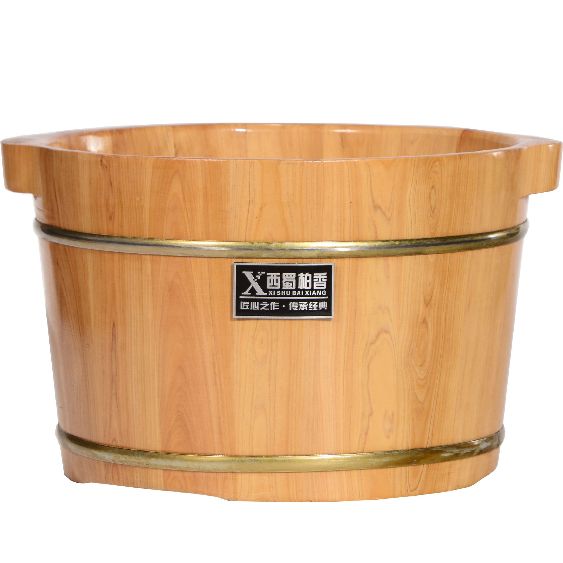 香柏木木桶家用成人泡脚盆木盆足浴洗脚盆木质小木盆实木木桶带盖