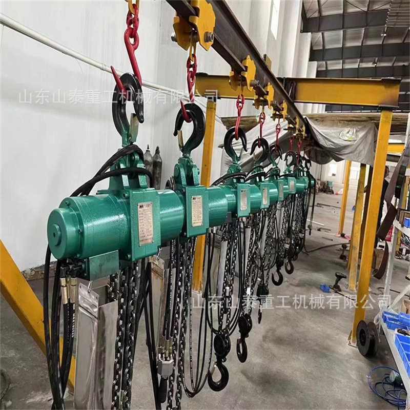 行走式固定式5吨气动葫芦好安装加粗链条承重力强环链式气动葫芦