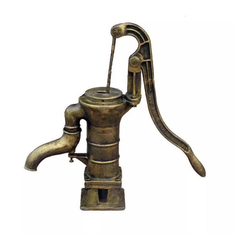 100型老式铸铁摇水机手动摇水泵水井压井头压水井手压摇井泵洋井