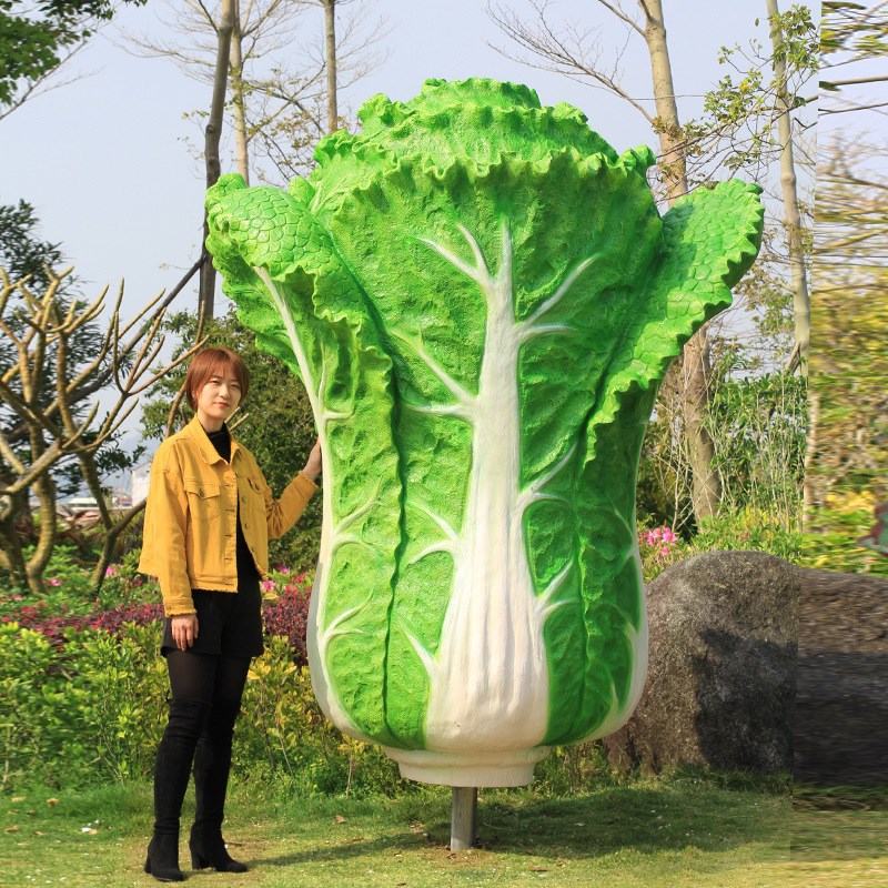 仿真蔬菜水果西瓜白菜玻璃钢雕y塑户外园林景区花海采摘园装饰摆