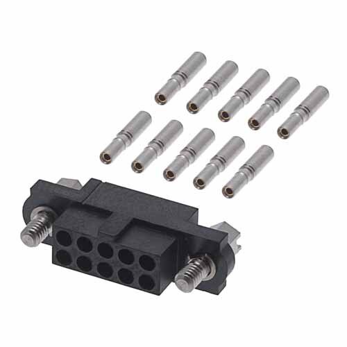 M80-46110422mm间距10p双排排母J-Tek系列直角面板安装