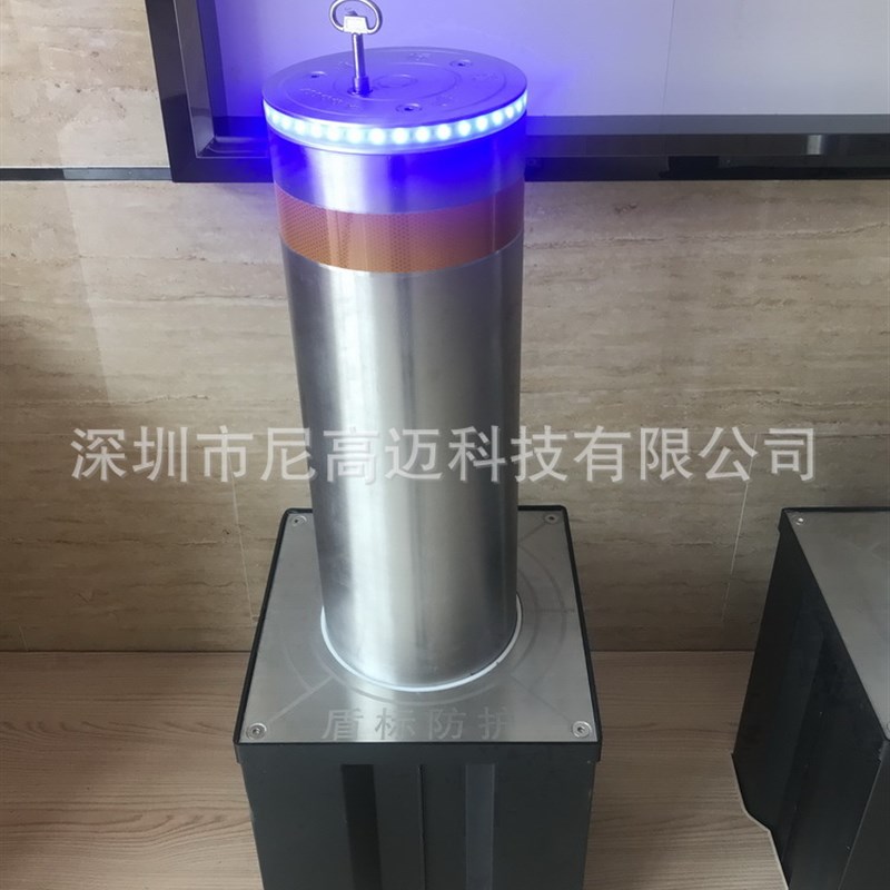升降防撞警示柱 不锈钢反恐自A动伸缩柱 路障升降柱固定地柱护柱