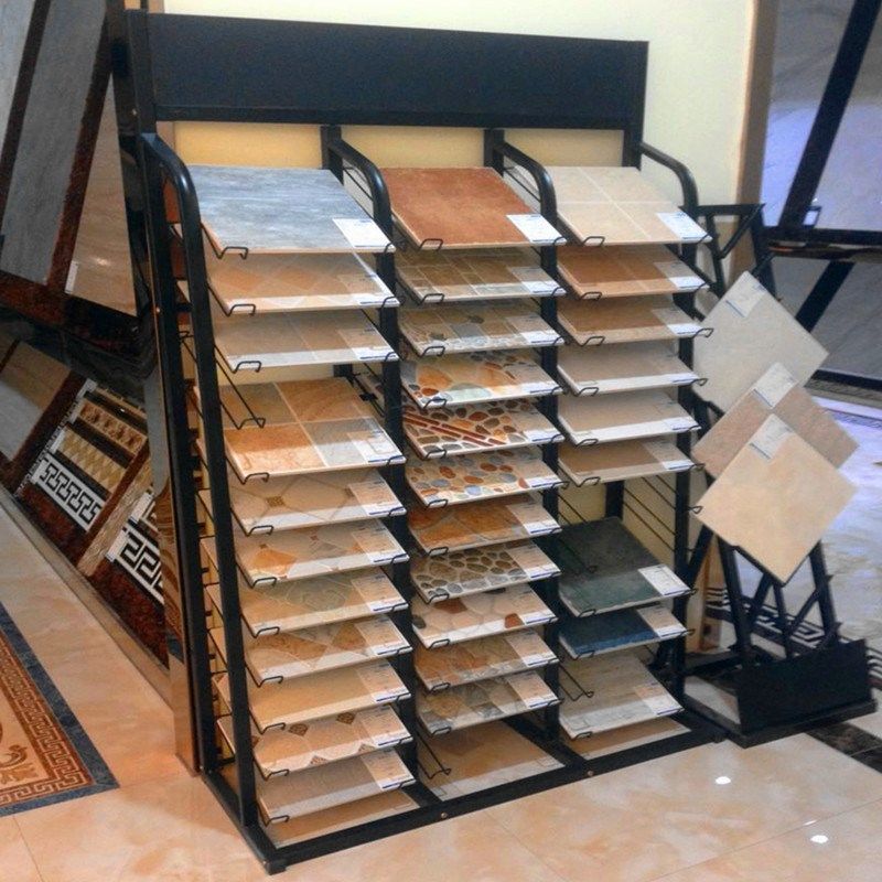 长雅供应展柜吊顶展示架铝u扣板样板架艺术玻璃地砖天花板展示柜