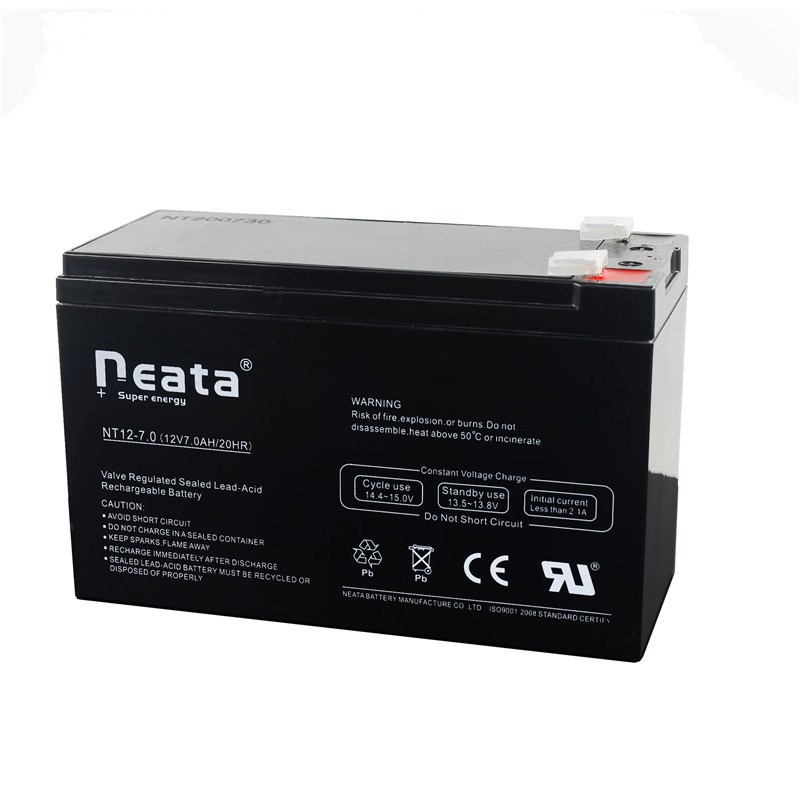 能特铅酸蓄电池电瓶免维护电瓶12V7AH 6FM7 儿童电动玩具车电池