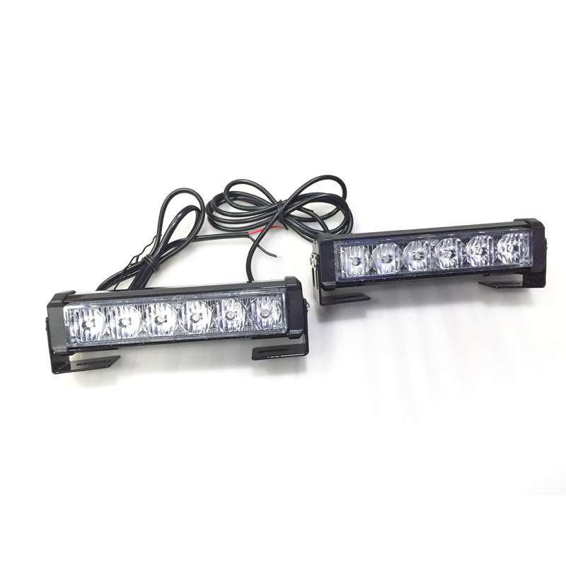 36W 2X 6Led 一拖二爆闪警示灯汽车中网频闪灯 车顶灯带无线遥控