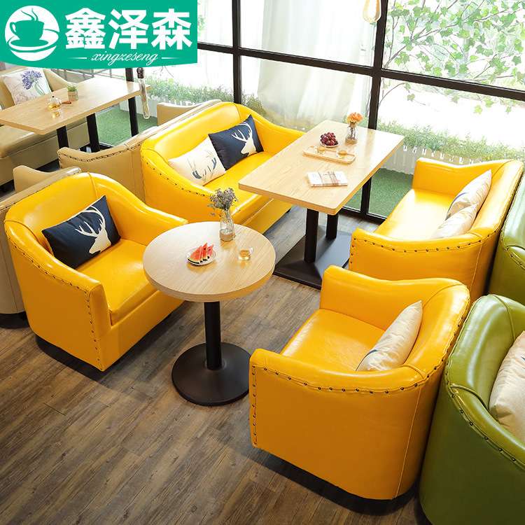 欧式威士忌吧沙发复古酒吧清吧音乐餐吧卡座桌椅咖啡厅桌椅组合